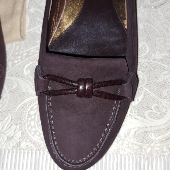 Sergio Rossi Brown Suede Flats 9.5 Narrow - Picture 6 of 13